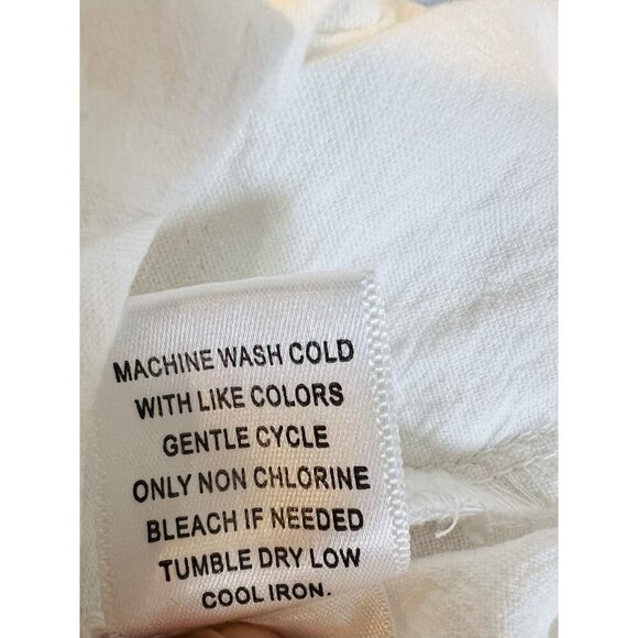 Appleseed’s Captiva Side Button Top Petite XL White Elbow Sleeves Bateau Neck - Picture 9 of 9